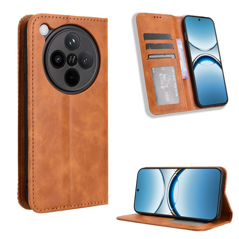 Wallet Flip Cover For OPPO Find X8 / X8S / X8 Ultra / X8 Pro Leather PU Phone Case Shockproof Durable Retro Case