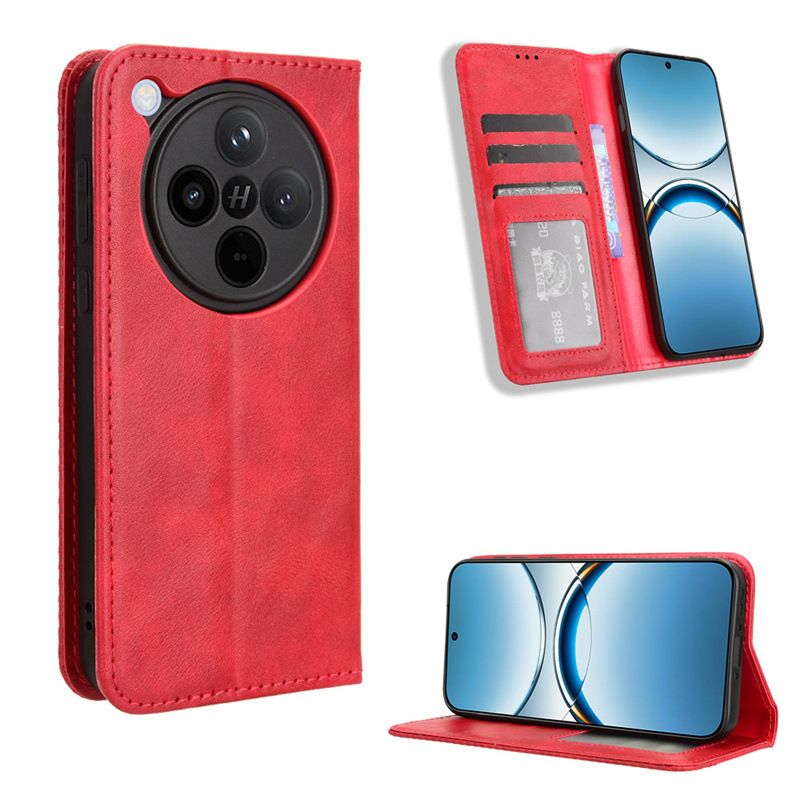 Wallet Flip Cover For OPPO Find X8 / X8S / X8 Ultra / X8 Pro Leather PU Phone Case Shockproof Durable Retro Case