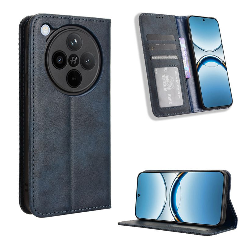 Wallet Flip Cover For OPPO Find X8 / X8S / X8 Ultra / X8 Pro Leather PU Phone Case Shockproof Durable Retro Case