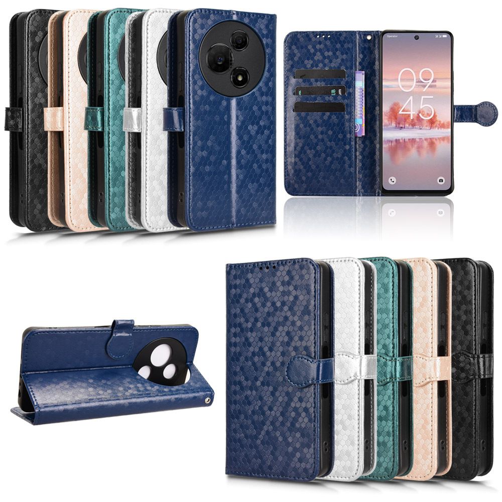 Flip Cover for TCL 60 NxtPaper Wave Dot Pattern Leather Wallet Phone Case with Lanyard