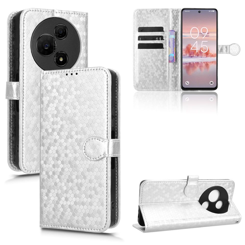 Flip Cover for TCL 60 NxtPaper Wave Dot Pattern Leather Wallet Phone Case with Lanyard