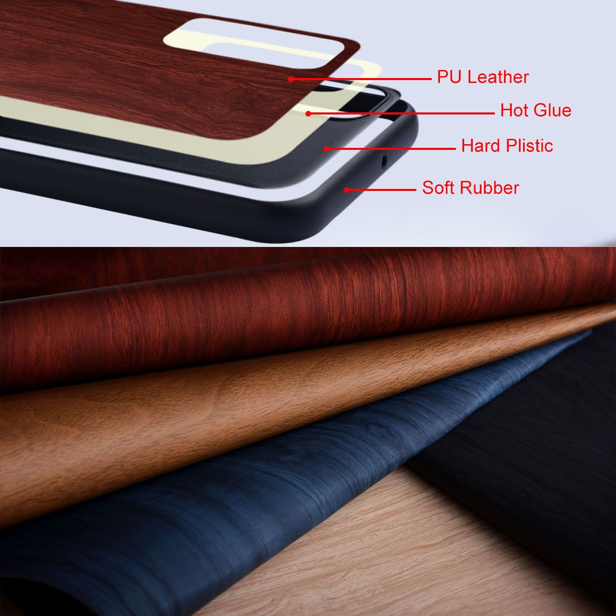 Phone Case for Sony Xperia 1VI Wood Grain Pattern Phone Case