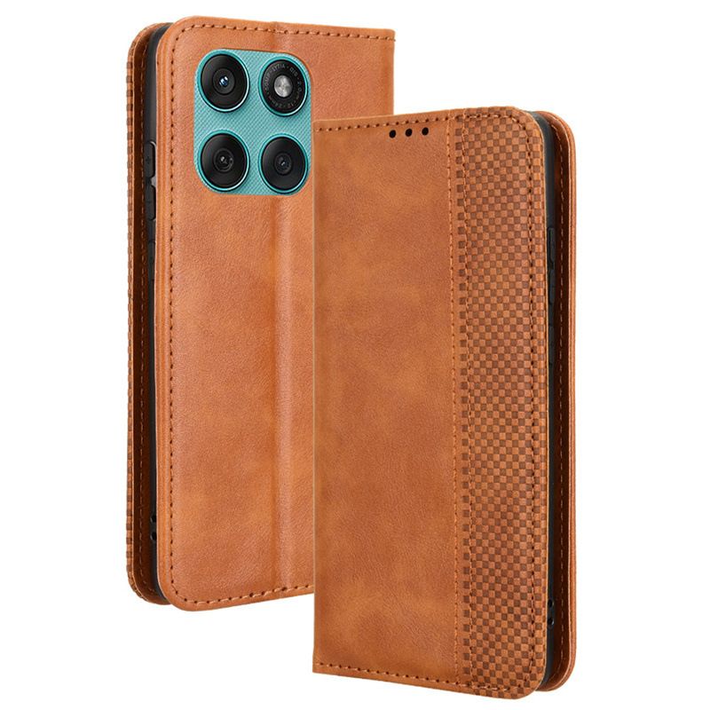 Wallet Flip Cover For Motorola Edge 60 Fusion Leather PU Phone Case Shockproof Durable Retro Case