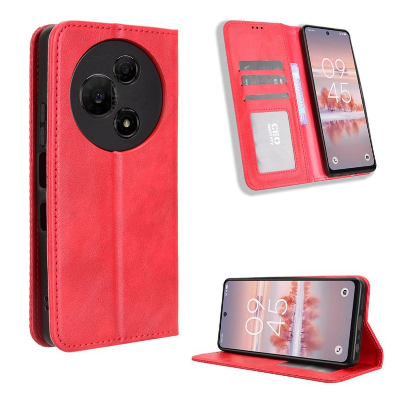 Wallet Flip Cover For TCL 60 NxtPaper Leather PU Phone Case Shockproof Durable Retro Case