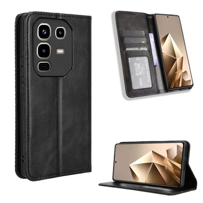 Wallet Flip Cover For Infinix Note 50 Pro 4G,Infinix Note 50 4G,Infinix Note 50x 5G,Infinix Note 50 Pro+ Plus and Infinix Note 50S 5G Leather PU Phone Case Shockproof Durable Retro Case