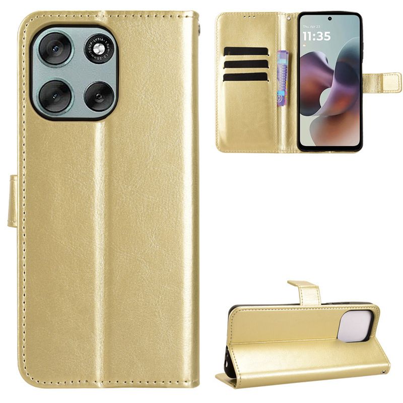 Flip Cover For Motorola Moto G56 G86 / G86 Power [Flip Vintage Leather] Wallet Phone Case