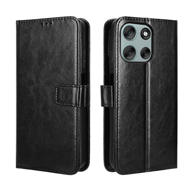 Flip Cover For Motorola Moto G56 G86 / G86 Power [Flip Vintage Leather] Wallet Phone Case