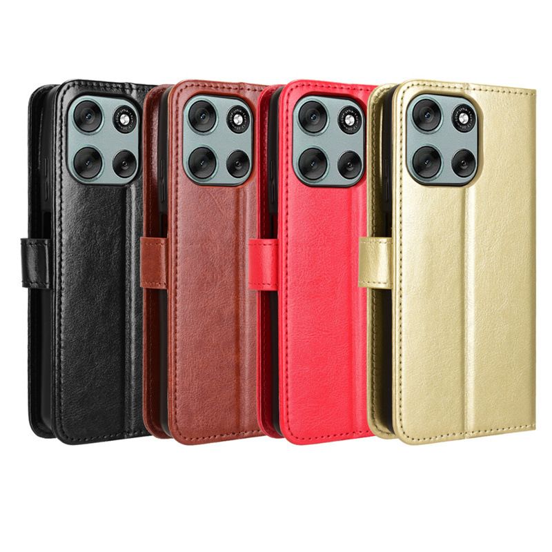 Flip Cover For Motorola Moto G56 G86 / G86 Power [Flip Vintage Leather] Wallet Phone Case