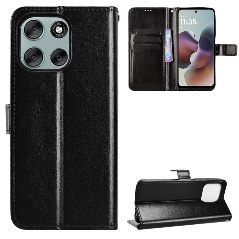 Flip Cover For Motorola Moto G56 G86 / G86 Power [Flip Vintage Leather] Wallet Phone Case
