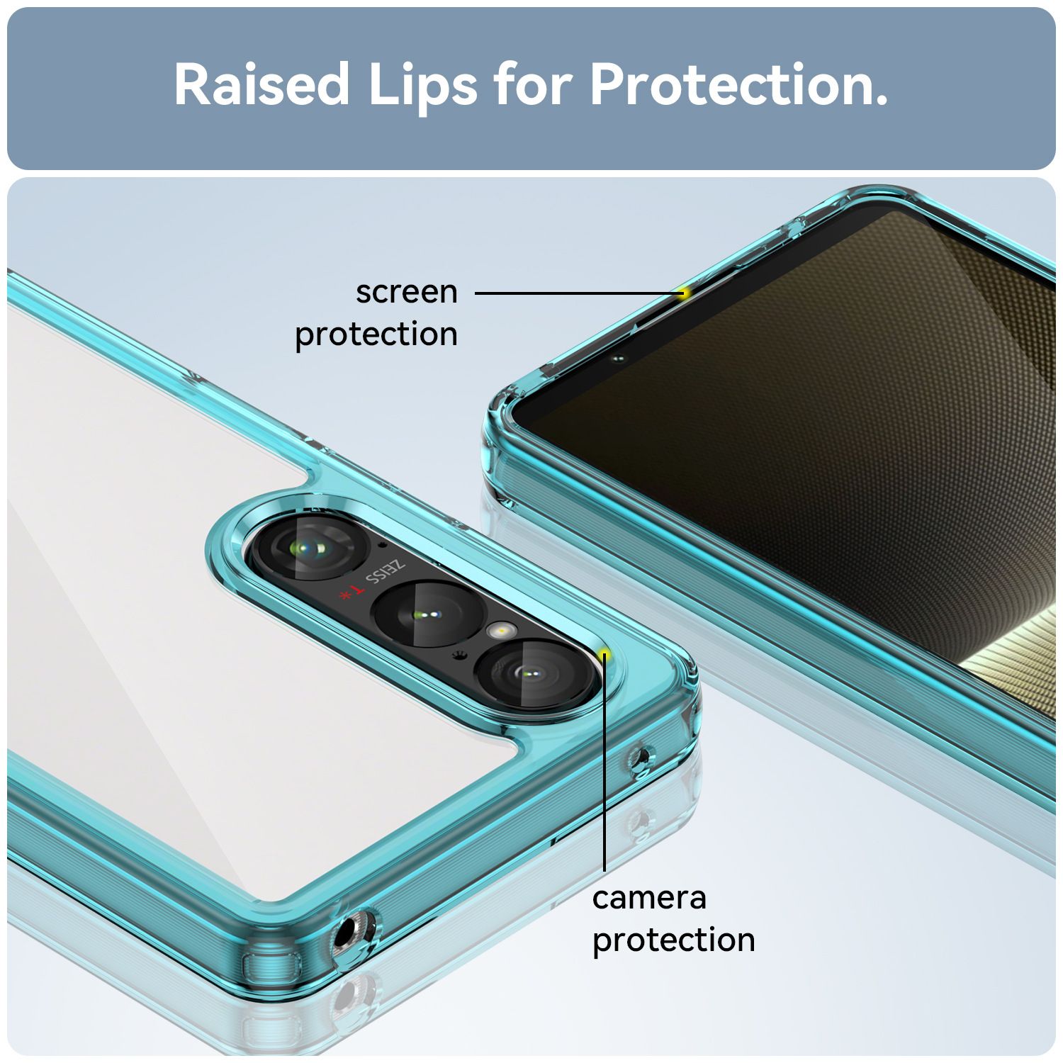 Phone Case for Sony Xperia 10 VI Xperia 1 VI Xperia 1 VII Crystal Clear Hard PC Back Clear Slim TPU Bumper Shockproof Protective Cover Case