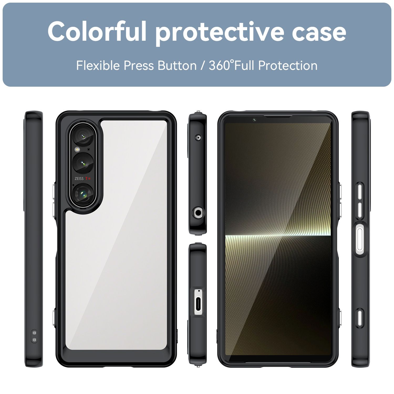 Phone Case for Sony Xperia 10 VI Xperia 1 VI Xperia 1 VII Crystal Clear Hard PC Back Clear Slim TPU Bumper Shockproof Protective Cover Case