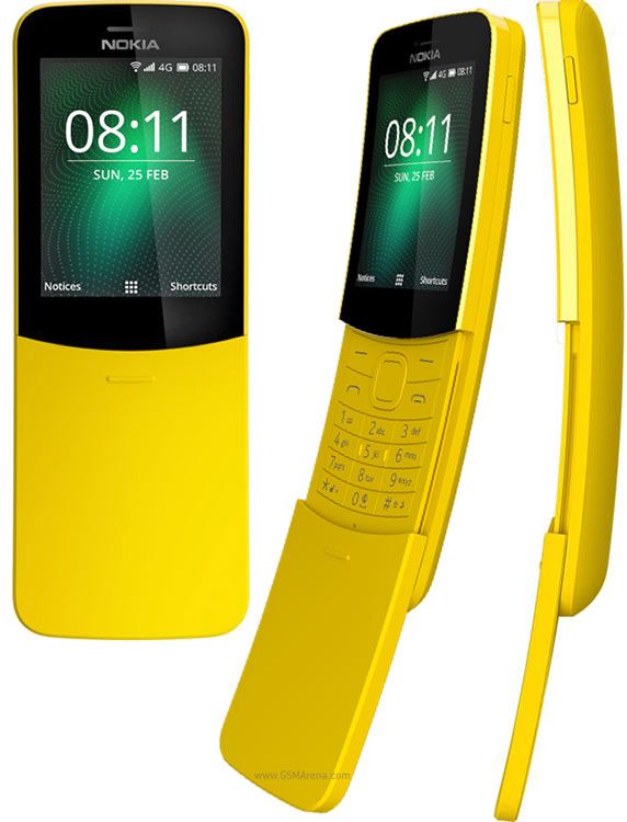 Refurbished Nokia 8110 4G Dual Sim VoLTE 2.4 inch FM radio Bluetooth Wifi cell phone feature Unlocked Phone