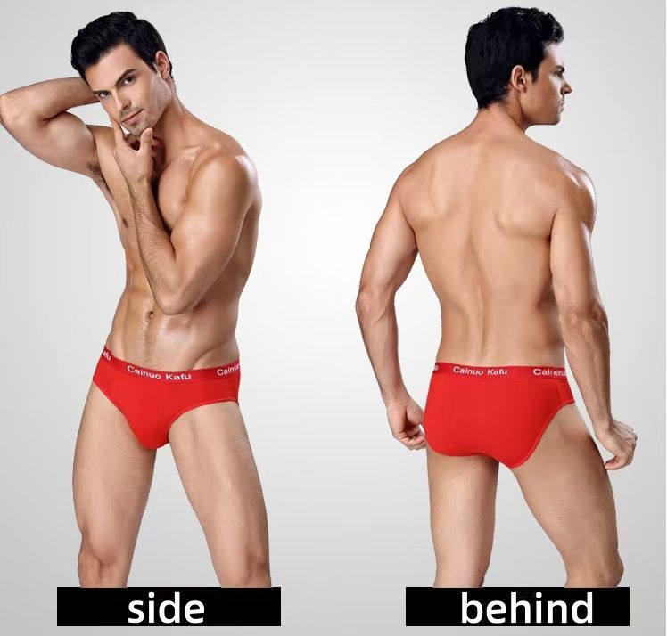 Men's Briefs Youth Fashion Student Shorts Men's Waist Ice Silk Underpants Elastic Clothes Men's Clothing Underwear