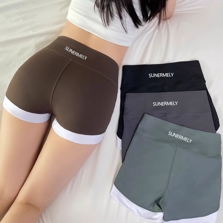 3PCS Women's sports pants Shark pants Safety trousers Leggings Prevent light leakage without curling edges Wearing solid color shark pants outside Woman Clothes