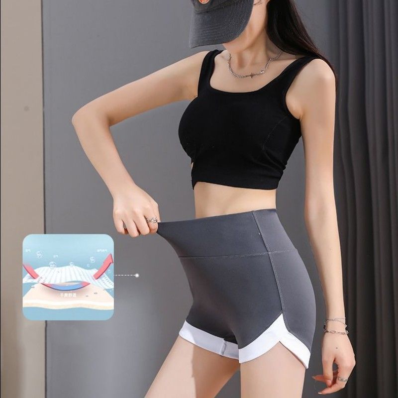 3PCS Women's sports pants Shark pants Safety trousers Leggings Prevent light leakage without curling edges Wearing solid color shark pants outside Woman Clothes