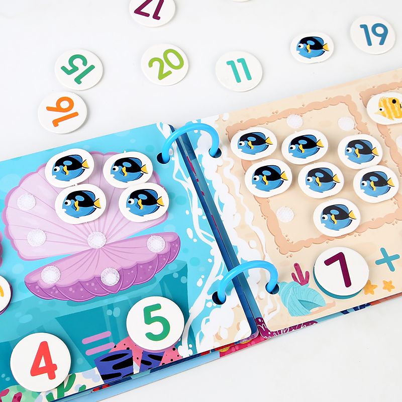 Montessori Baby Busy Book My First Quiet Book Paste Early Learning Education Toy Children Toy Matching Game for Babies 2 3 Years
