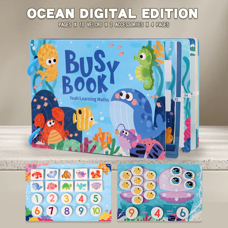 Montessori Baby Busy Book My First Quiet Book Paste Early Learning Education Toy Children Toy Matching Game for Babies 2 3 Years