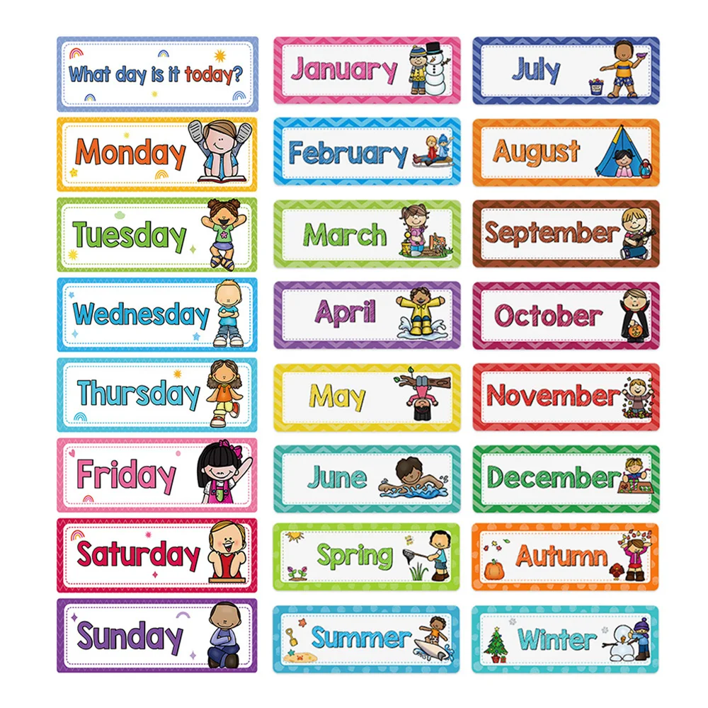Montessori English Words Subject Titles Learning Cards for Kids Educational Toys Kindergarten Teacher Teaching Aids Classroom Decoration