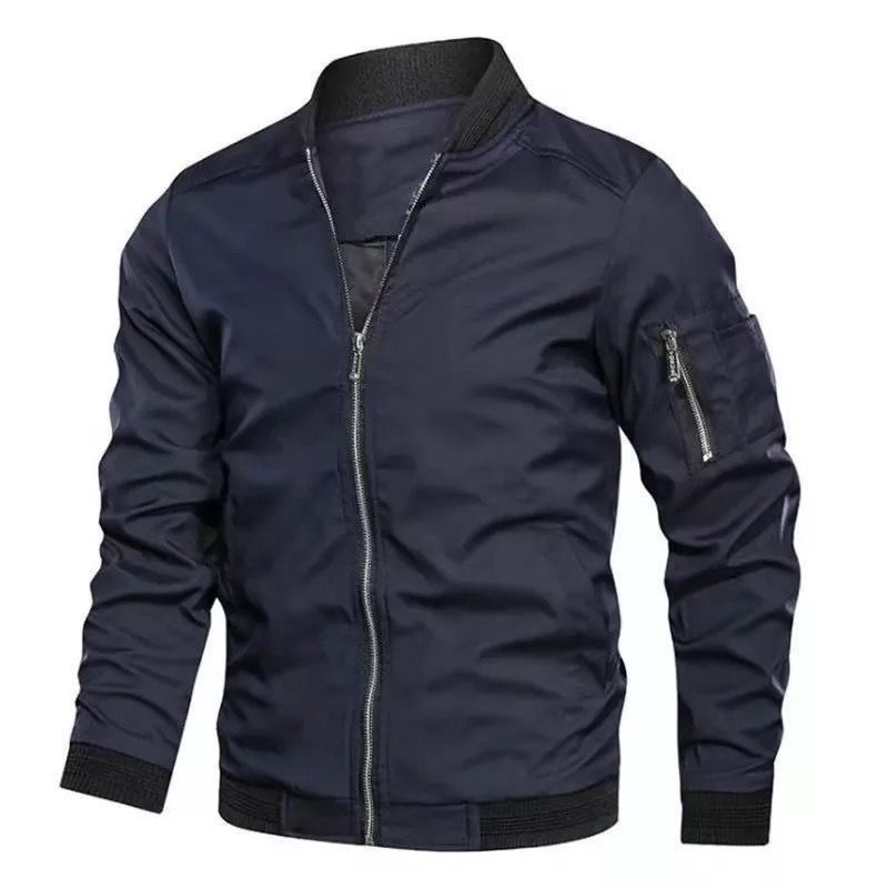 Men's Jacket Outerwear Casual Hip Hop Zipper Coats Windbreaker Fashion Baseball Uniform Aviator Jackets Male Clothing