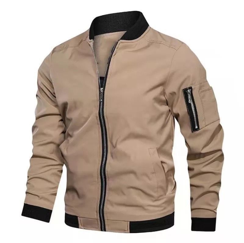 Men's Jacket Outerwear Casual Hip Hop Zipper Coats Windbreaker Fashion Baseball Uniform Aviator Jackets Male Clothing