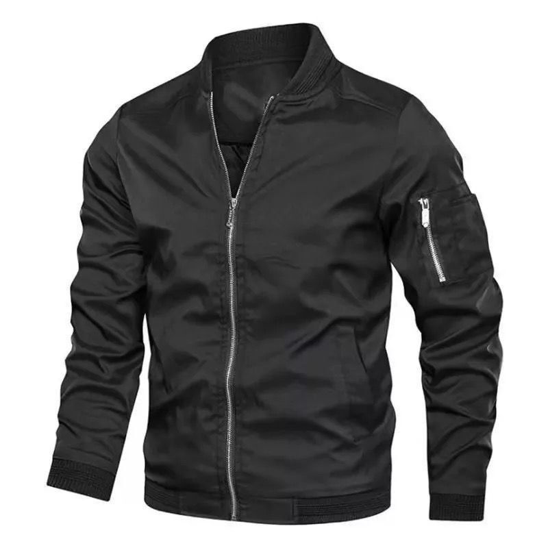Men's Jacket Outerwear Casual Hip Hop Zipper Coats Windbreaker Fashion Baseball Uniform Aviator Jackets Male Clothing