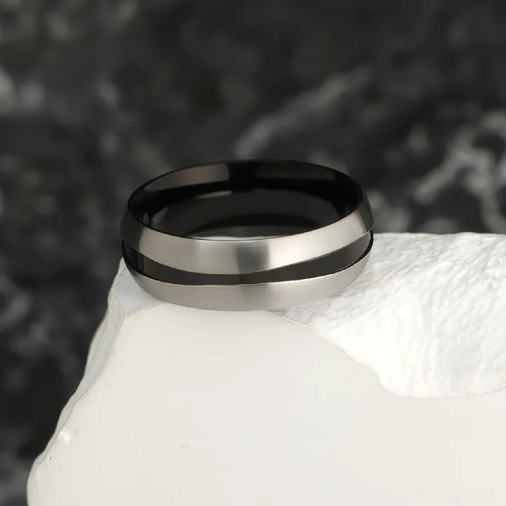 Stylish Niche Minimalist Men's Ring, Hip-Hop Trendy Ring, Fade-Resistant Stainless Steel Ring