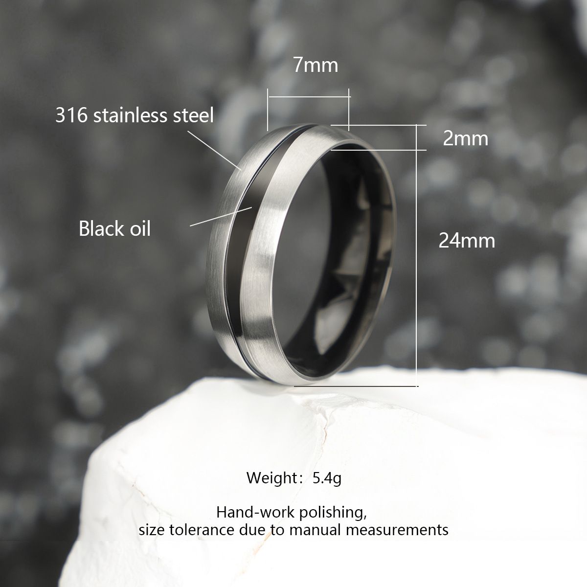 Stylish Niche Minimalist Men's Ring, Hip-Hop Trendy Ring, Fade-Resistant Stainless Steel Ring