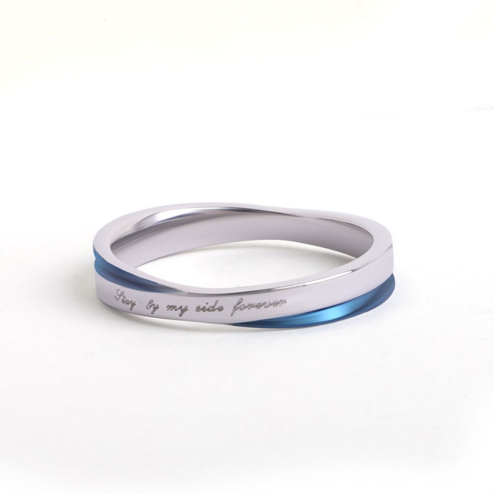 Light Luxury Jewelry, Unisex Stainless Steel Ring, Unique Minimalist Design, English Letter Couple Ring