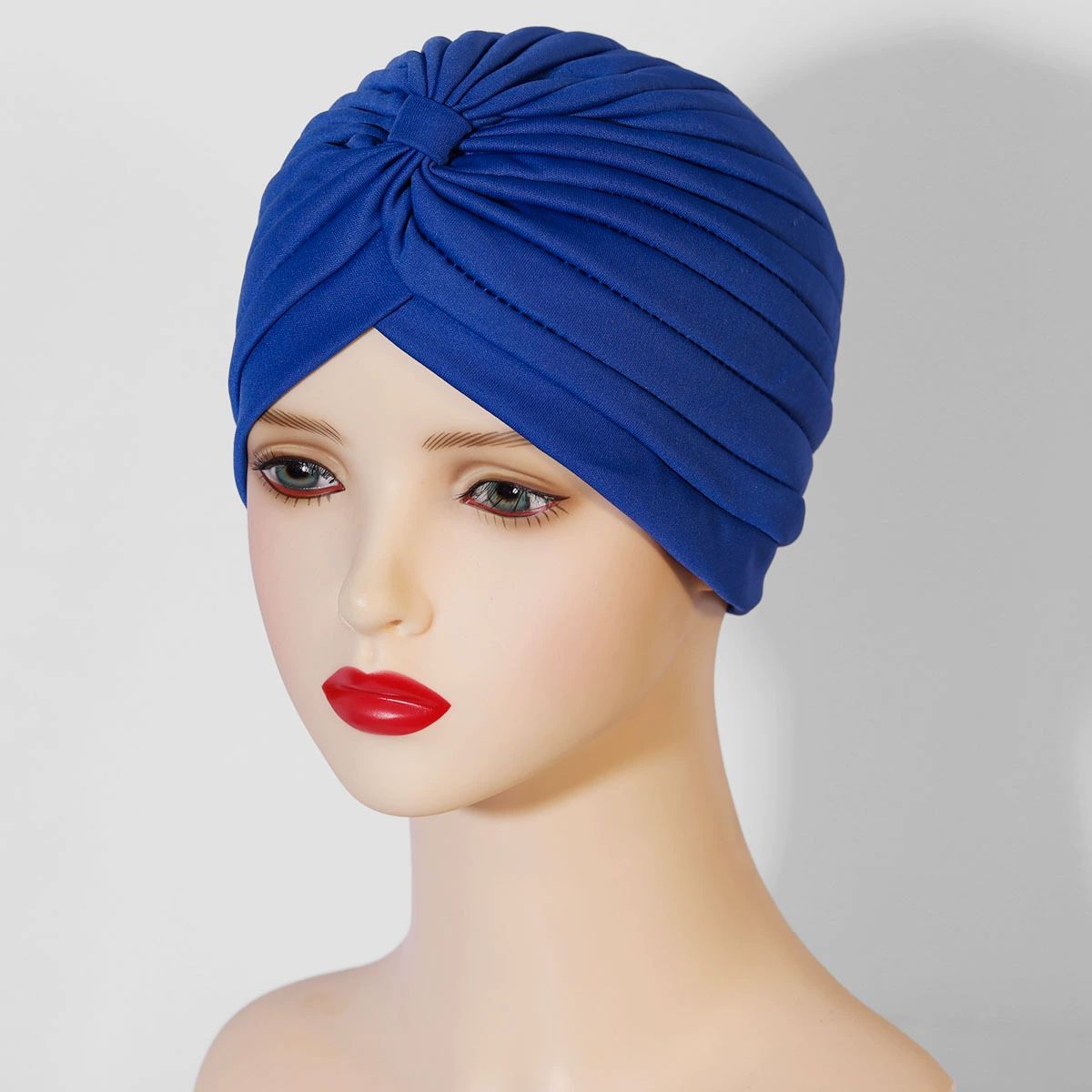 Women's Stretchy Yoga Turban Hat - Breathable Pull-On Head Cover for Muslim, Middle Eastern & Indian Style