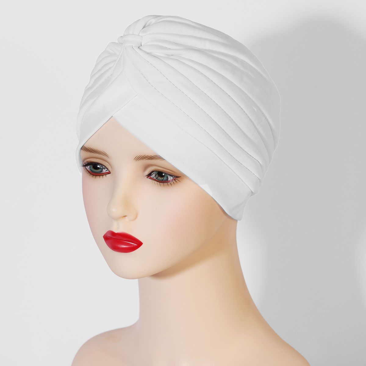 Women's Stretchy Yoga Turban Hat - Breathable Pull-On Head Cover for Muslim, Middle Eastern & Indian Style