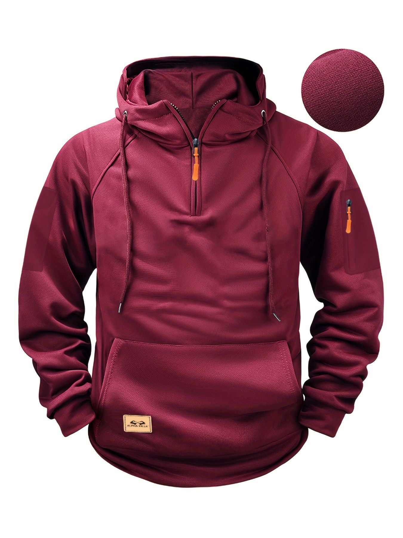 New Multi Pocket Zipper Fleece Dropped Shoulder Hooded Sweatshirt Men's Women's Plus Size Loose Pullover Fashion Sweatshirt