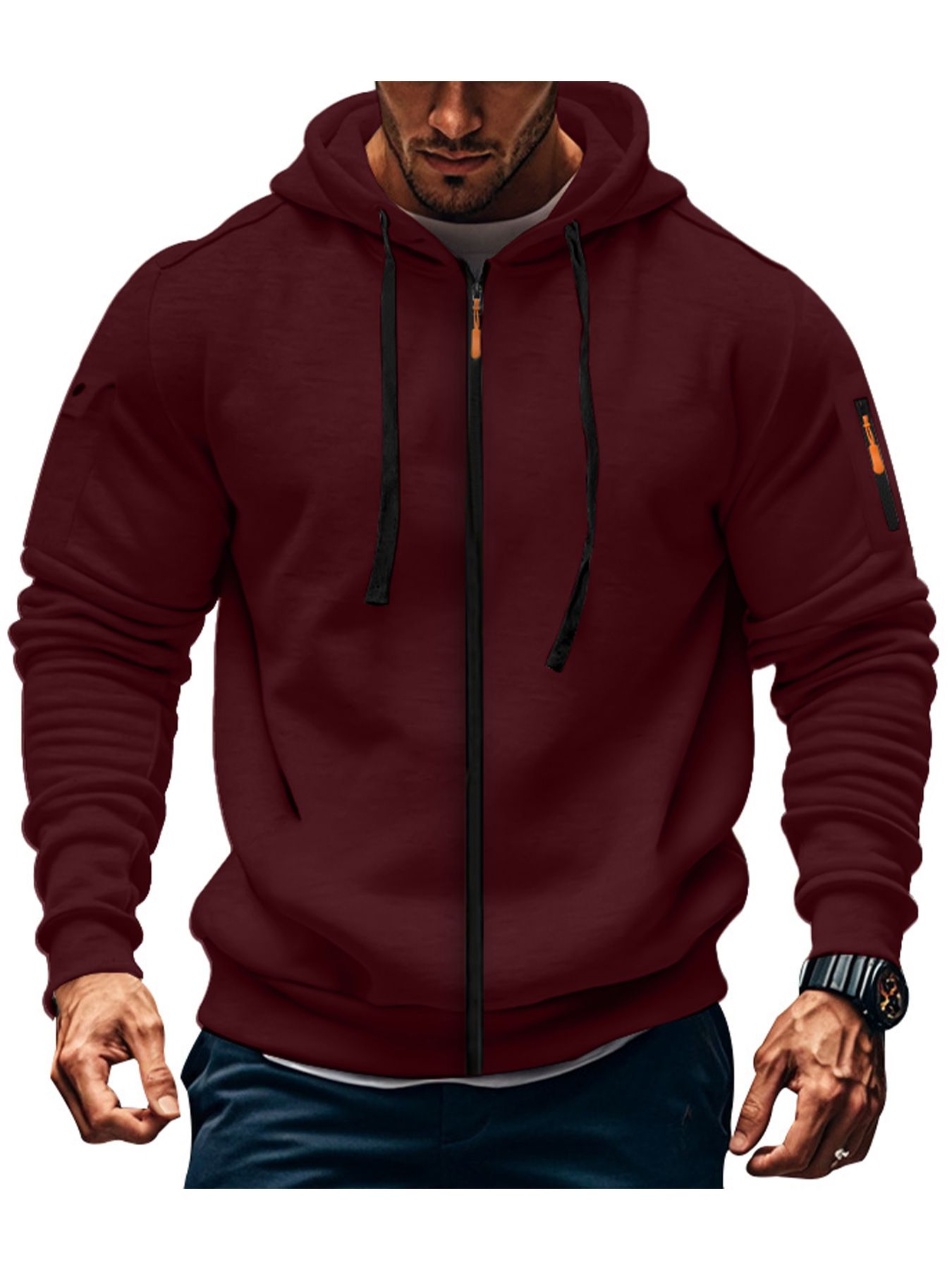 Men's Outdoor Zip Hoodie | Functional Multi-Pocket Men's Hoodie | Multi-Zipper Pockets & Breathable | Comfortable Casual Sweatshirt for All Seasons