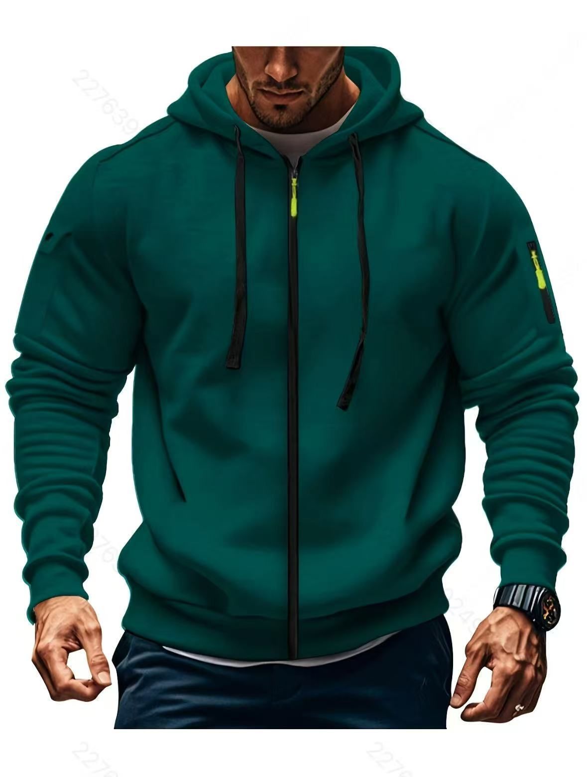 Men's Outdoor Zip Hoodie | Functional Multi-Pocket Men's Hoodie | Multi-Zipper Pockets & Breathable | Comfortable Casual Sweatshirt for All Seasons