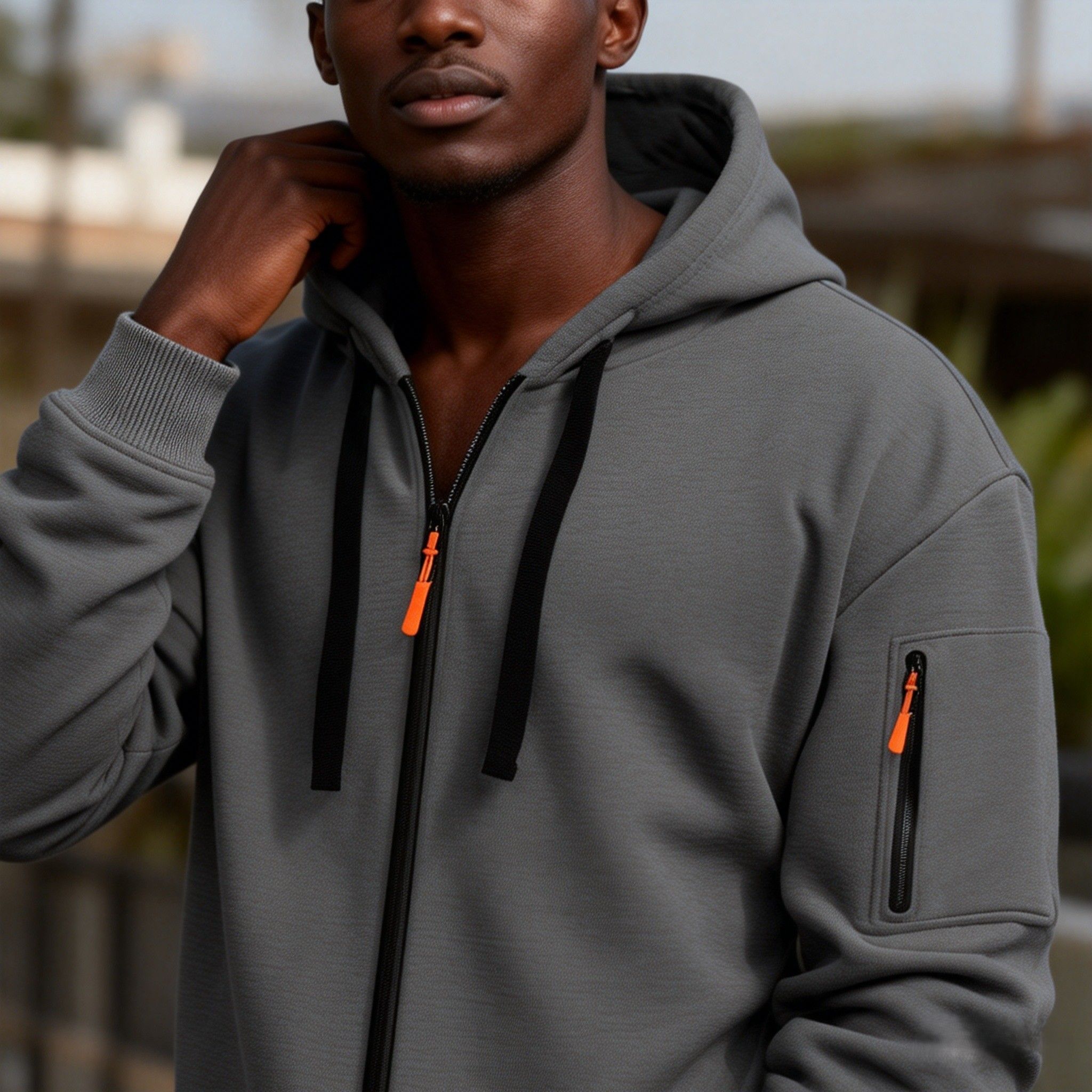 Men's Outdoor Zip Hoodie | Functional Multi-Pocket Men's Hoodie | Multi-Zipper Pockets & Breathable | Comfortable Casual Sweatshirt for All Seasons