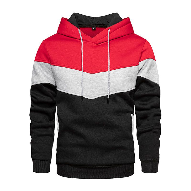 Men's Retro Color-Block Hooded Sweatshirt | Breathable Fabric,Casual Loose-Fit Pullover for Sports & Daily Wear | Perfect for Sports & Casual Outfits