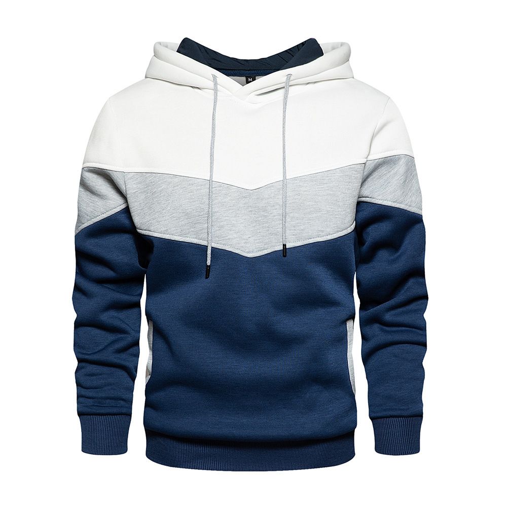 Men's Retro Color-Block Hooded Sweatshirt | Breathable Fabric,Casual Loose-Fit Pullover for Sports & Daily Wear | Perfect for Sports & Casual Outfits