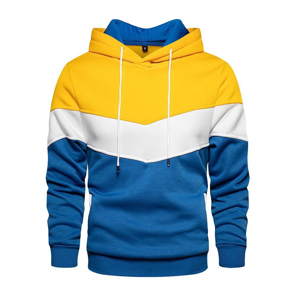 Men's Retro Color-Block Hooded Sweatshirt | Breathable Fabric,Casual Loose-Fit Pullover for Sports & Daily Wear | Perfect for Sports & Casual Outfits