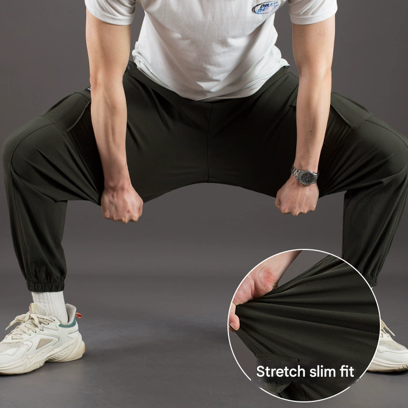 Men's High-Waist Stretch Cargo Trousers | Straight-Leg & Jogger | Breathable, Multi-Pocket Design, High-Stretch Fabric for Work & Casual Wear in Kenya