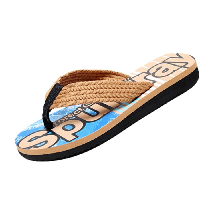 Men's Fashion Letter Print Flip Flops |  Non-Slip Beach & Casual Thong Sandals & Slippers | Breathable & Comfortable Fabric Strap, Bold Letter Print Design | Perfect for Beach & Daily Wear