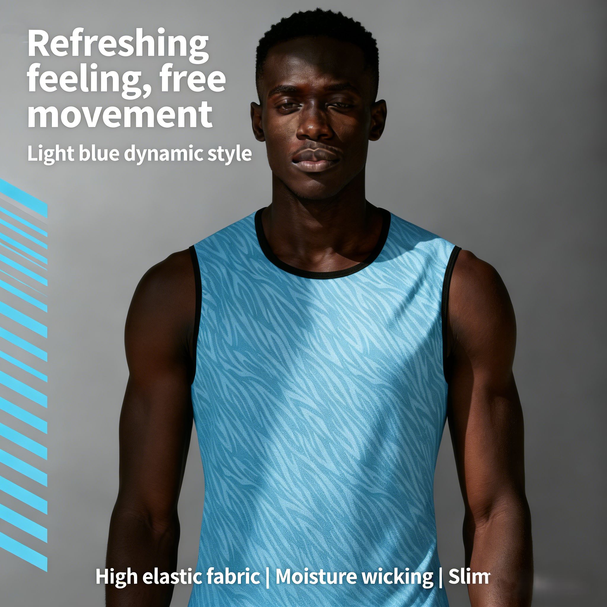 Men's Quick-Dry Sleeveless Tank Top | Men's Performance Sleeveless T-Shirt | Breathable Workout Shirt , Moisture-Wicking Fabric for Gym, Running & Sports in Kenya