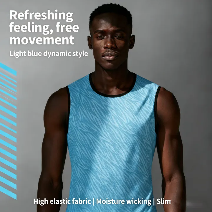 Men's Quick-Dry Sleeveless Tank Top | Men's Performance Sleeveless T-Shirt | Breathable Workout Shirt , Moisture-Wicking Fabric for Gym, Running & Sports in Kenya