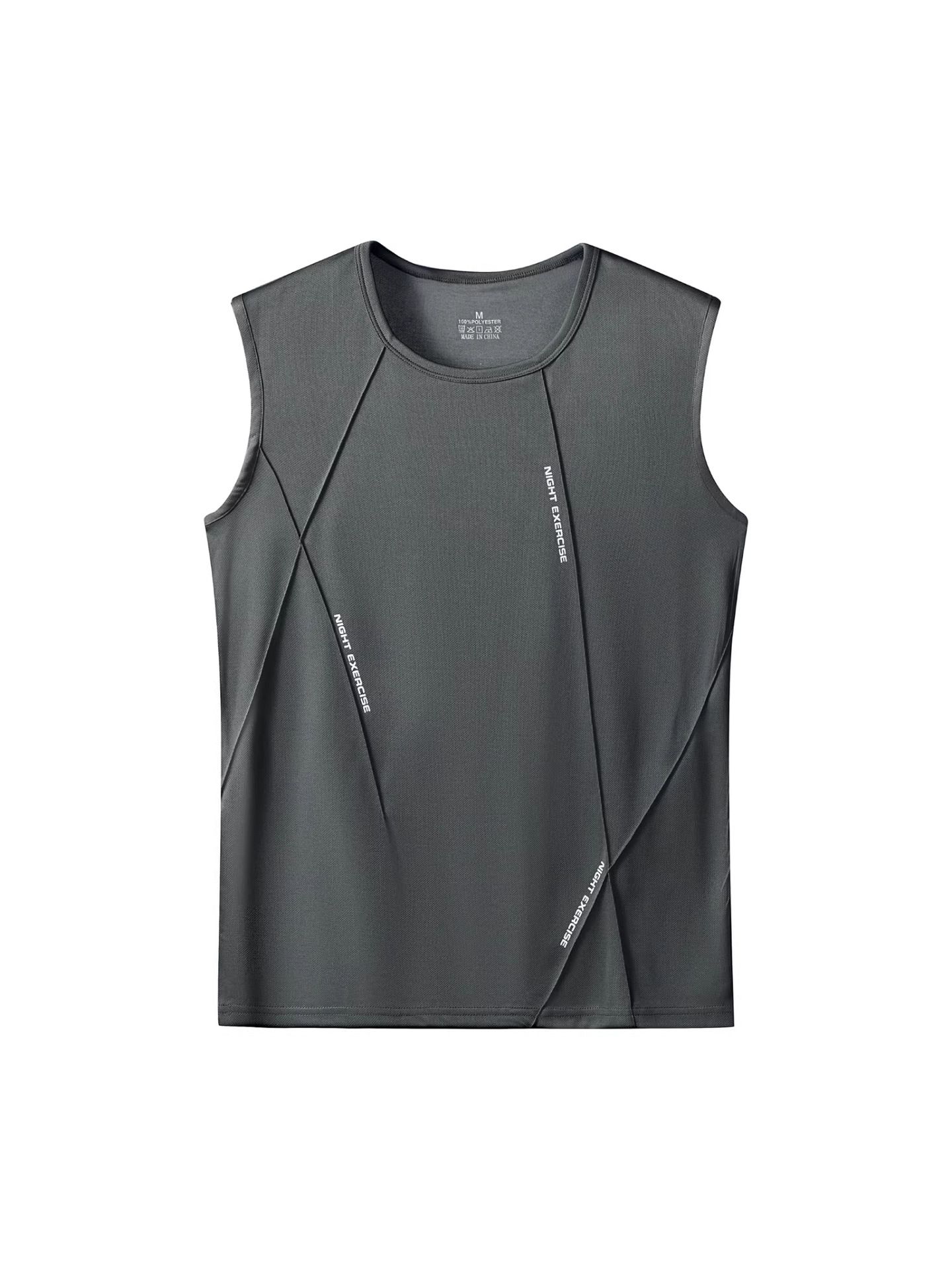 Men's Quick-Dry Sleeveless Tank Top | Breathable Gym Workout Shirt |  Moisture-Wicking Fabric & Patchwork Design | for Gym, Running & Sports in Kenya