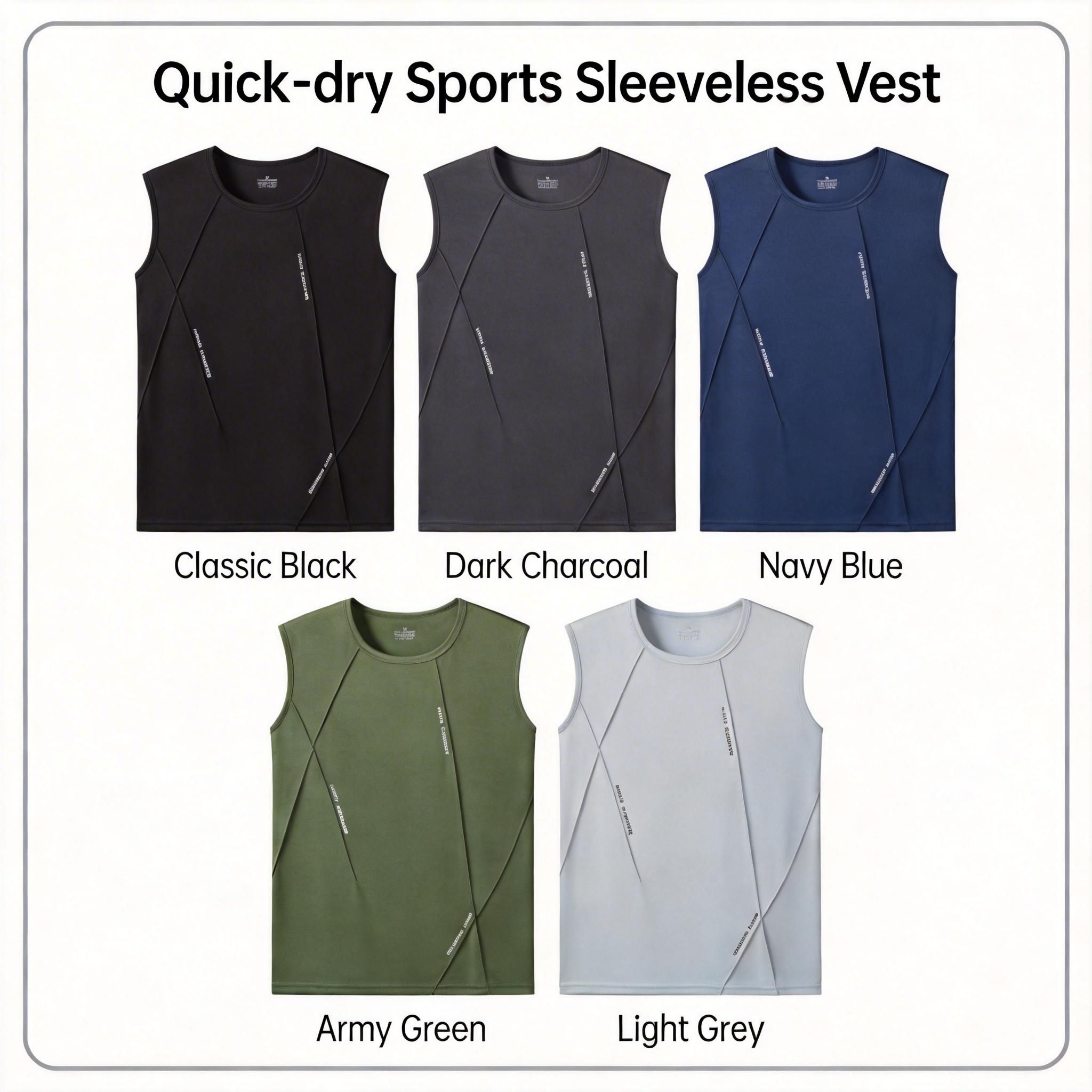 Men's Quick-Dry Sleeveless Tank Top | Breathable Gym Workout Shirt |  Moisture-Wicking Fabric & Patchwork Design | for Gym, Running & Sports in Kenya