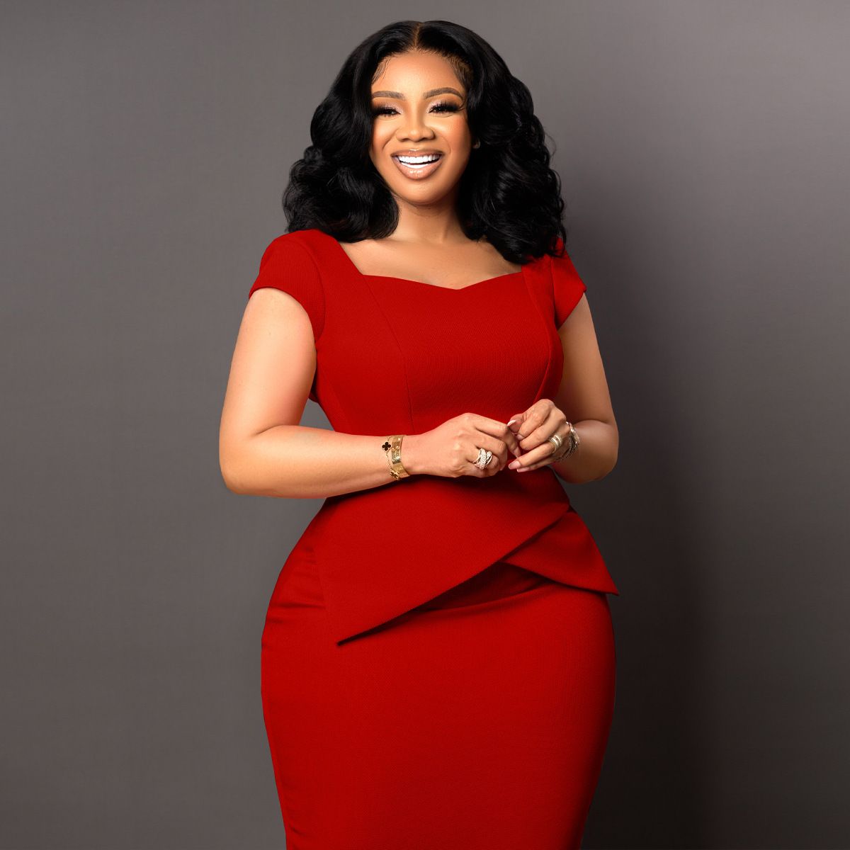 Women Midi Dress Church Elegant Ladies Summer Office Work Casual Dress Bodycon Knee Length Solid Square Collar Short Sleeve Ruffle Hem Party Business Peplum Pencil Dress
