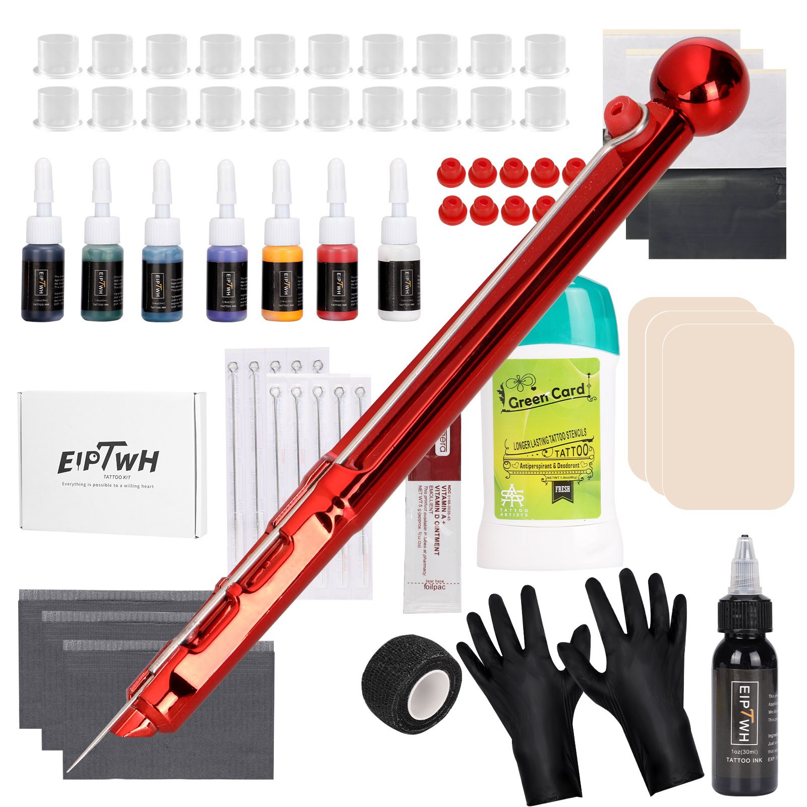 Hand Poke Stick Tattoo Kit With Tattoo Needle DlY Kit Tool for Tattoo Beginners Practice