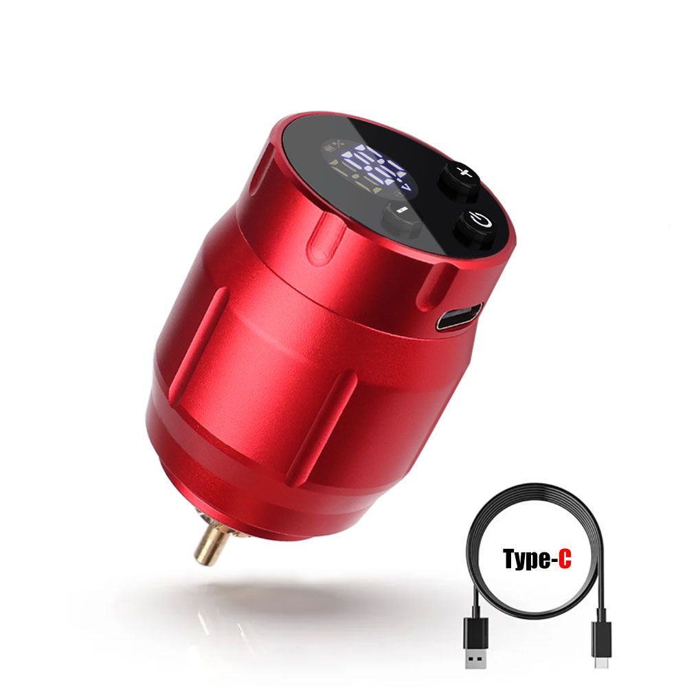 Wireless Tattoo Power Supply Professional Portable Rechargeable Battery 1500mAh Tattoo Machine Pen RCA Interface Power With LED Digital Display