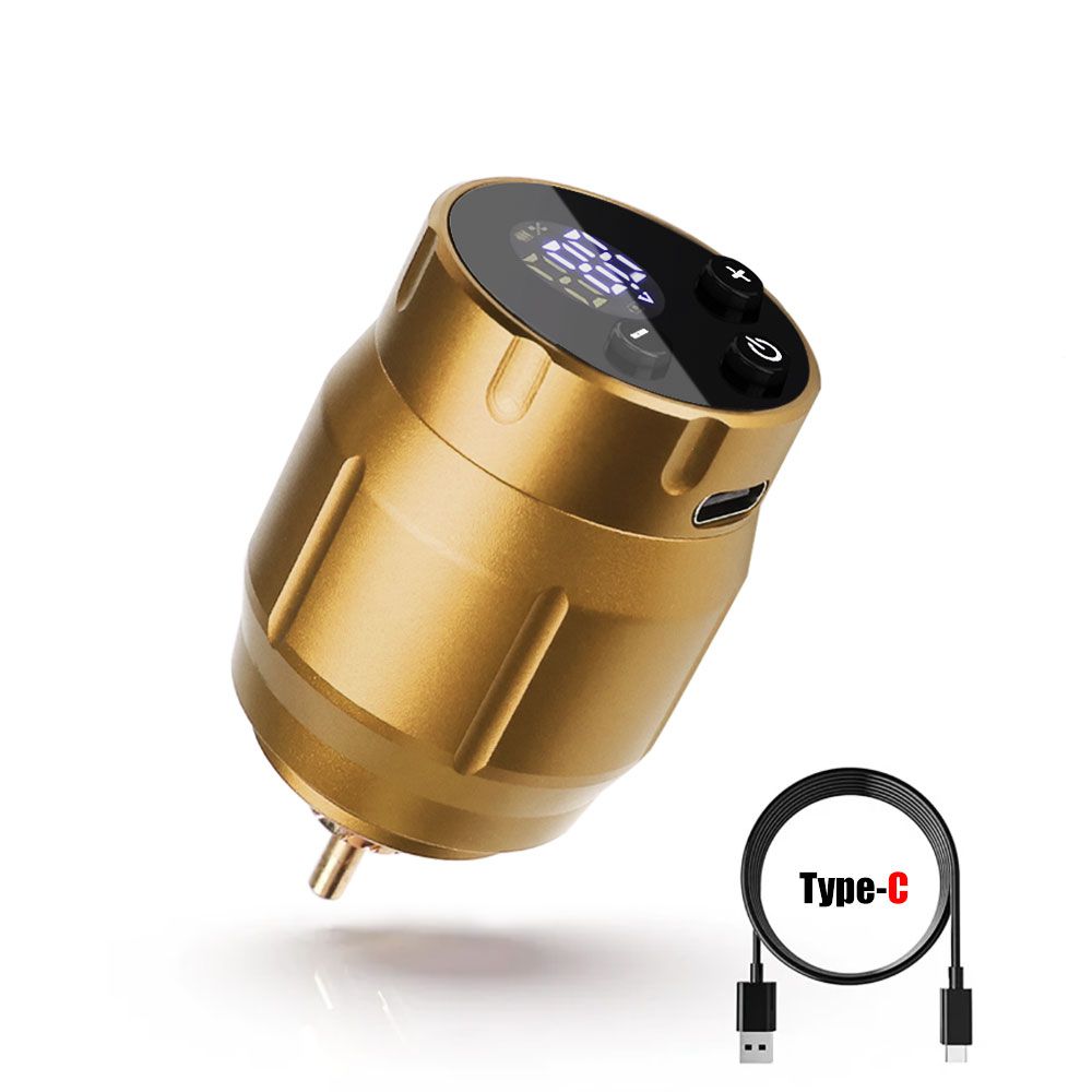 Wireless Tattoo Power Supply Professional Portable Rechargeable Battery 1500mAh Tattoo Machine Pen RCA Interface Power With LED Digital Display