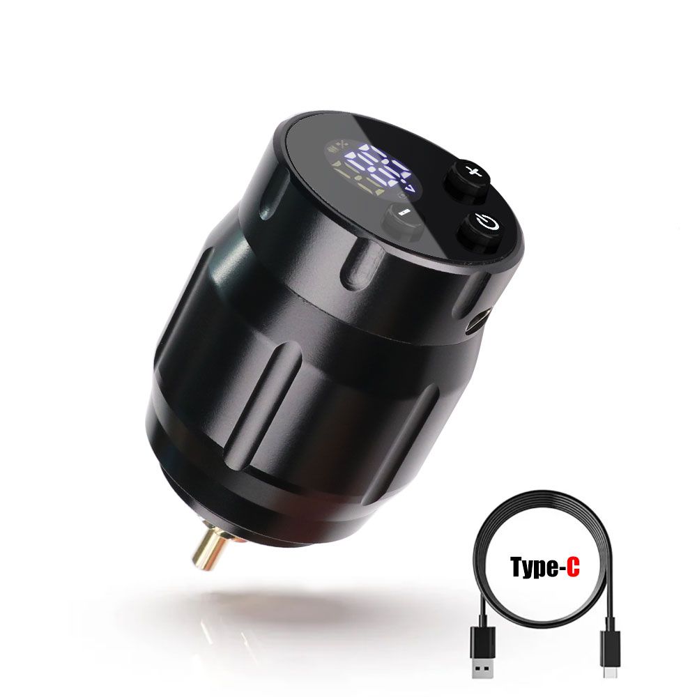 Wireless Tattoo Power Supply Professional Portable Rechargeable Battery 1500mAh Tattoo Machine Pen RCA Interface Power With LED Digital Display