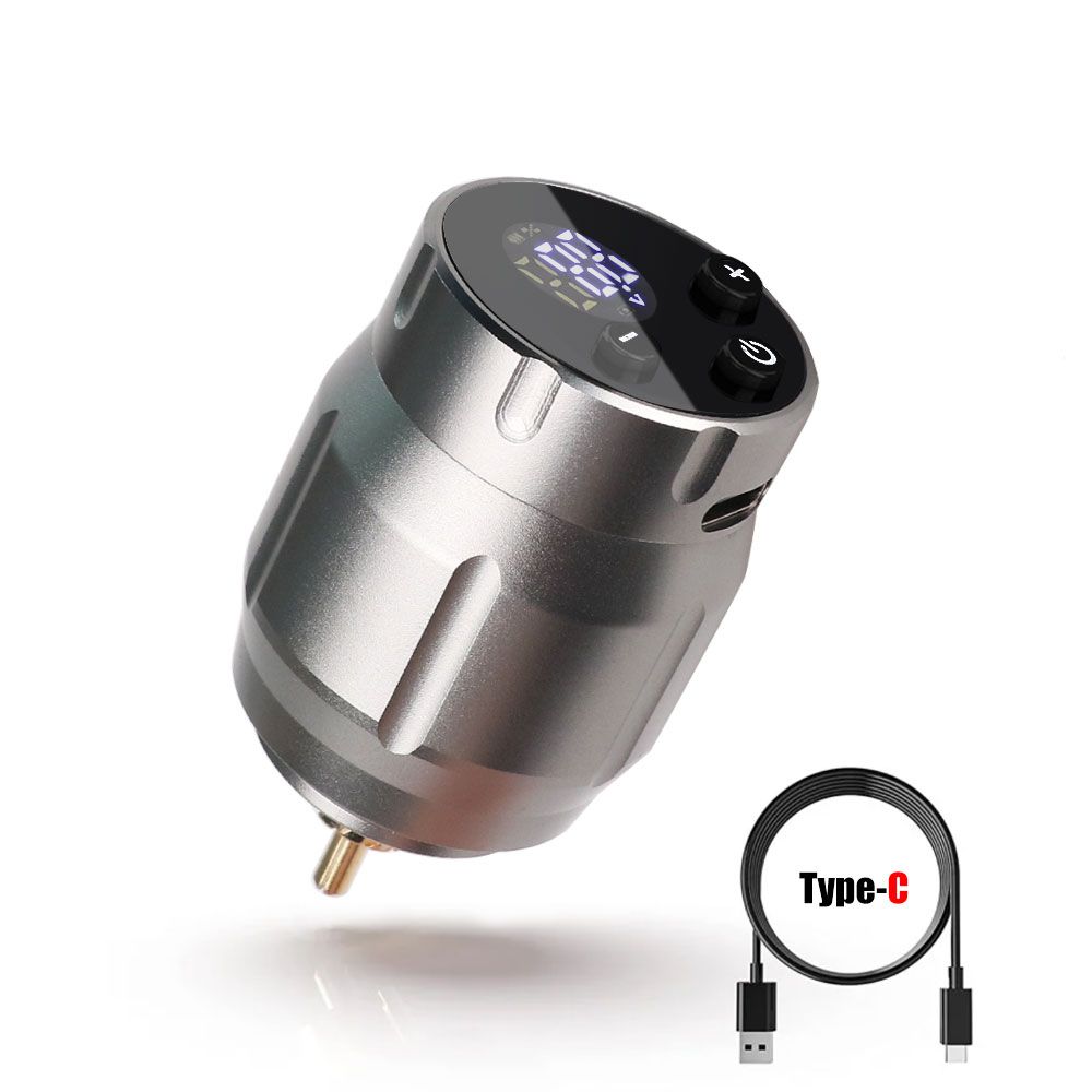 Wireless Tattoo Power Supply Professional Portable Rechargeable Battery 1500mAh Tattoo Machine Pen RCA Interface Power With LED Digital Display