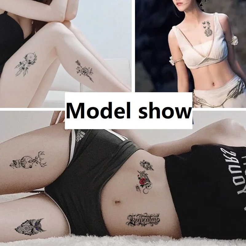 Simulated Tattoos Stickers 2Packs/120PCS or 3Packs/180PCS Waterproof Sweatproof Men And Women Sexy Mini Fake Paste Tattoo for Woman Tips